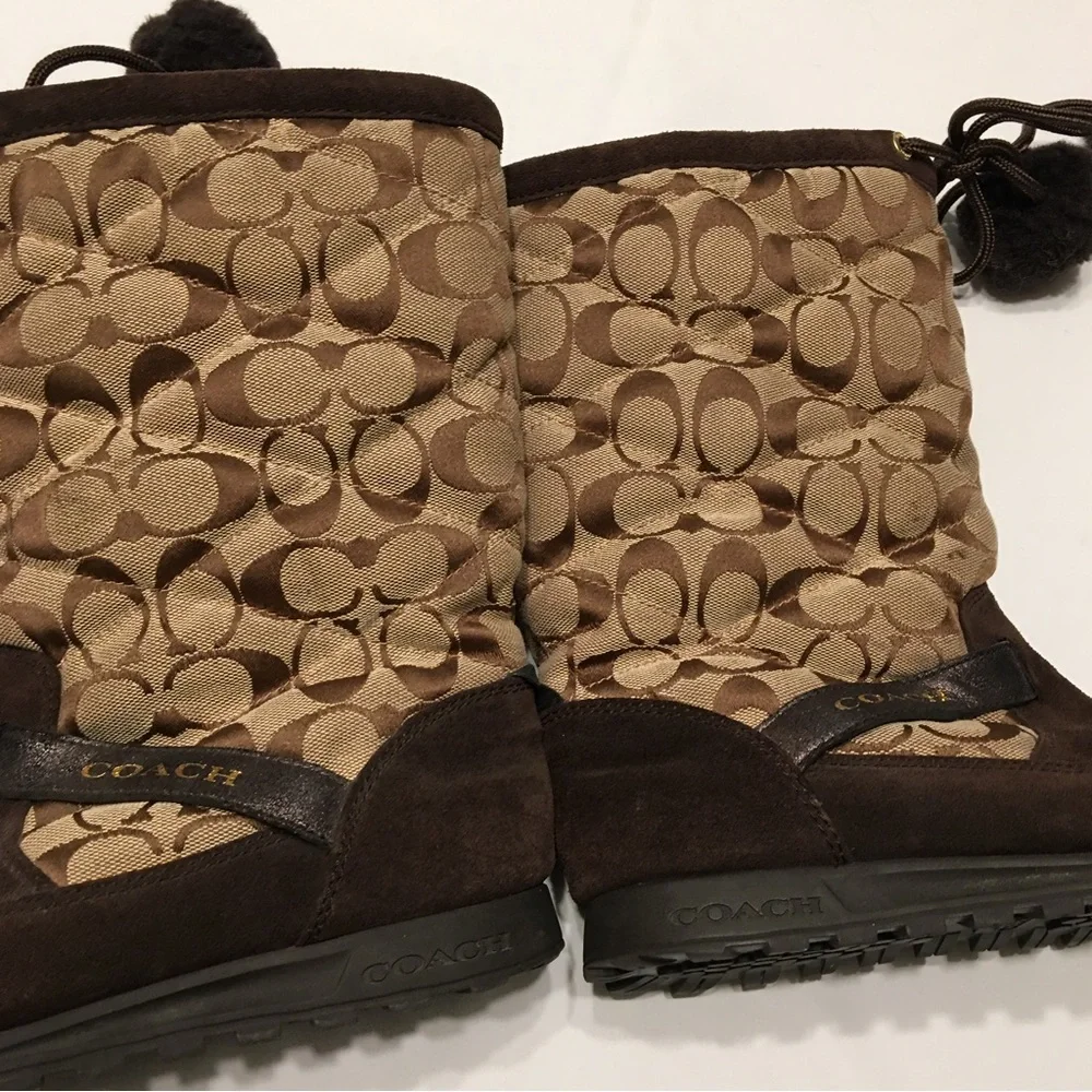 Coach Brown Juniper Boots Size 8.5B - Picture 4 of 16